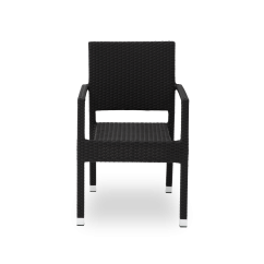 Technoratanová židle LEONARDO tmavá antracitová