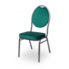 Banketové židle HERMAN Zelená Velur