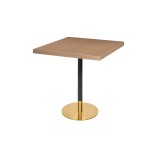 Bistro stůl OMEGA R s dýhovanou dřevěnou deskou