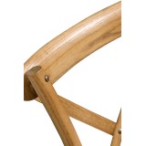 Dřevěné svatební židle CROSS-BACK WOOD RATTAN jasný rustikální