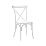 Svatební židle CROSS-BACK POLYWOOD bílý
