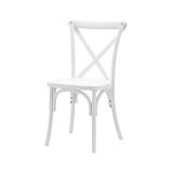Svatební židle CROSS-BACK POLYWOOD bílý
