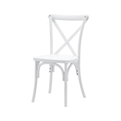 Svatební židle CROSS-BACK POLYWOOD bílý
