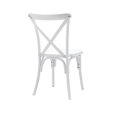 Svatební židle CROSS-BACK POLYWOOD bílý