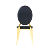 Metalová svatební židle GLAMOUR ALL TAP zlatá–černá