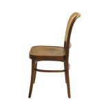 Dřevěné restaurační židle LOOMI 811 RATTAN ořechové