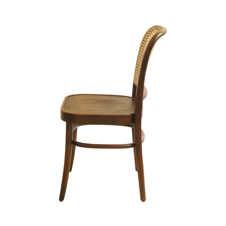 Dřevěné restaurační židle LOOMI 811 RATTAN ořechové