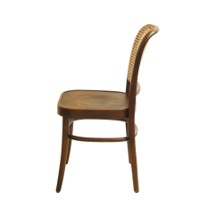 Dřevěné restaurační židle LOOMI 811 RATTAN ořechové