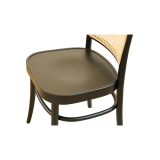 Dřevěné restaurační židle LOOMI 811 RATTAN černá