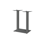 Stolek s dubovou deskou ALFA BAR DUO šedá