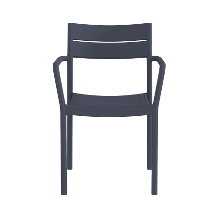 Židle do pivních zahrádek CAPRI ARM tmavě šedá