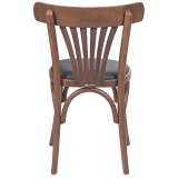 Dřevěné restaurační židle LEGEND sedák z černé ekokůže