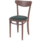 Dřevěné restaurační židle BOOMERANG zelený sedák