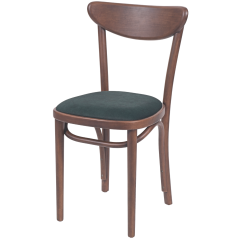 Dřevěné restaurační židle BOOMERANG zelený sedák