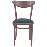 Dřevěné restaurační židle BOOMERANG zelený sedák