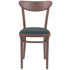 Dřevěné restaurační židle BOOMERANG zelený sedák