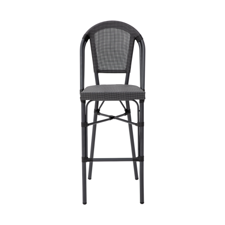 Technorattanová židle MATTEO BAR grafitová