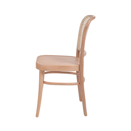 Dřevěné restaurační židle LOOMI 811 rattan přírodní