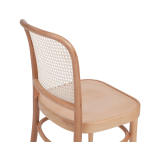 Dřevěné restaurační židle LOOMI 811 rattan přírodní
