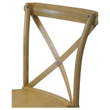 Dřevěné svatební židle CROSS-BACK WOOD světlá rustikální