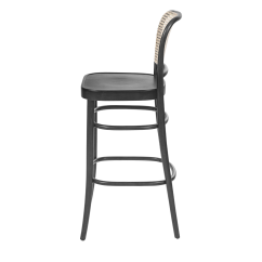 Dřevěné restaurační židle LOOMI 811 BAR Rattan černé