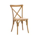 Dřevěné svatební židle CROSS-BACK WOOD světlá rustikální