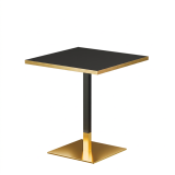 Bistro Stôl OMEGA 68x68 antracitový ze zlatou hranou