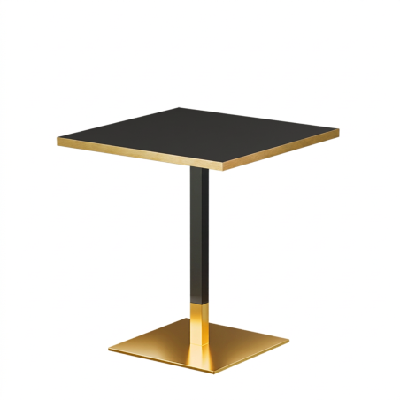 Bistro Stôl OMEGA 68x68 antracitový ze zlatou hranou