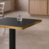 Bistro Stôl OMEGA 68x68 antracitový ze zlatou hranou