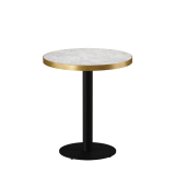 Bistro Stôl ALFA R fi 68 mramor crema se zlatou hranou