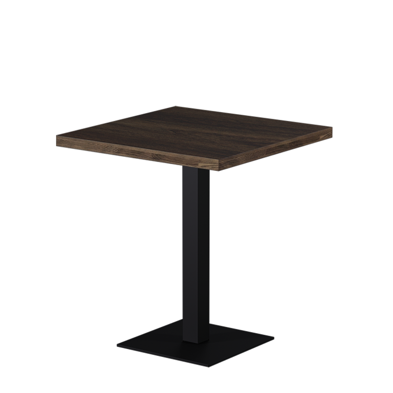 Bistro Stôl ALFA S 68x68 jižní ořech s hranou Dark Wood