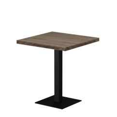 Bistro Stôl ALFA S 68x68 dub sonoma tabac s hranou Dark Wood