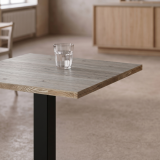 Bistro Stôl GIZA 68x68 dub cortona se světlou dřevěnou hranou