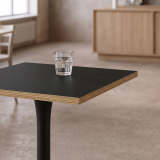 Bistro Stôl ARIOSO 68x68 antracit s hranou Multiplex