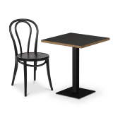 Bistro Stôl ALFA S 68x68 antracitový s hranou Multiplex