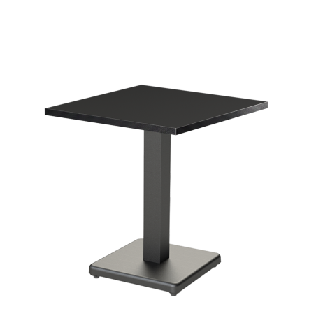 Bistro Stôl IMPERIO 68x68 antracit s hranou černý mat