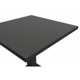 Bistro Stôl IMPERIO 68x68 antracit s hranou černý mat