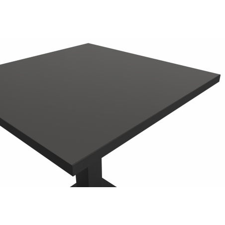 Bistro Stôl IMPERIO 68x68 antracit s hranou černý mat