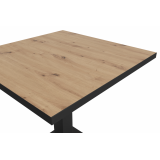 Bistro Stôl OMEGA 68x68 dub artisan s hranou černý mat