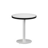 Bistro Stôl ALFA R fi 68 bílý s hranou černý mat