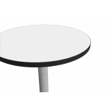 Bistro Stôl ALFA R fi 68 bílý s hranou černý mat