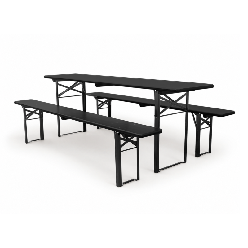Pivní set WOODY SOLID 220x50 černá