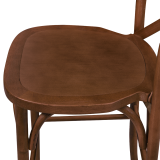 Barová židle CROSS-BACK WOOD BAR tmavý rustikální
