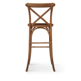 Barová židle CROSS-BACK WOOD BAR světlý rustikální