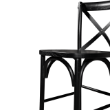 Barová židle CROSS-BACK WOOD BAR černá
