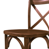 Barová židle CROSS-BACK WOOD BAR ořechové