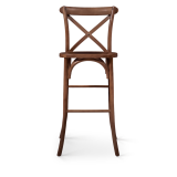 Barová židle CROSS-BACK WOOD BAR ořechové