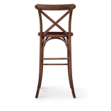Barová židle CROSS-BACK WOOD BAR ořechové