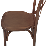Dřevěné svatební židle CROSS-BACK WOOD ořechové