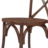 Dřevěné svatební židle CROSS-BACK WOOD ořechové